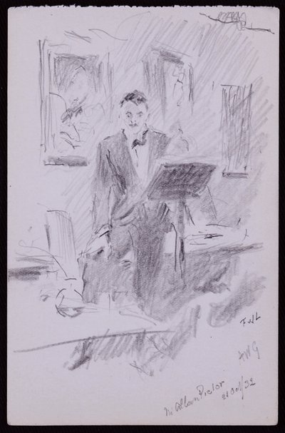 Porträtt av W Allan Pictor av Francis Wilfred Lawson