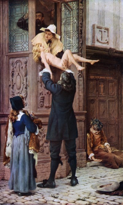 Räddad från pesten (färg litho) av Francis William (after) Topham