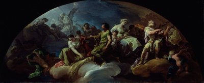 Gamla testamentets figurer i paradiset av Francisco Bayeu y Subias