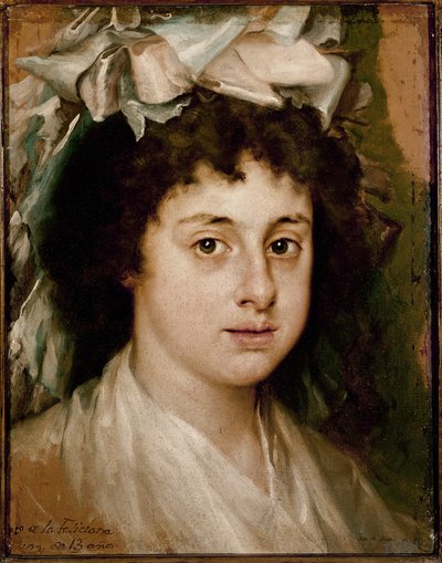 Porträtt av Feliciana, 13 år gammal (olja på duk, ca 1787) av Francisco Bayeu y Subias