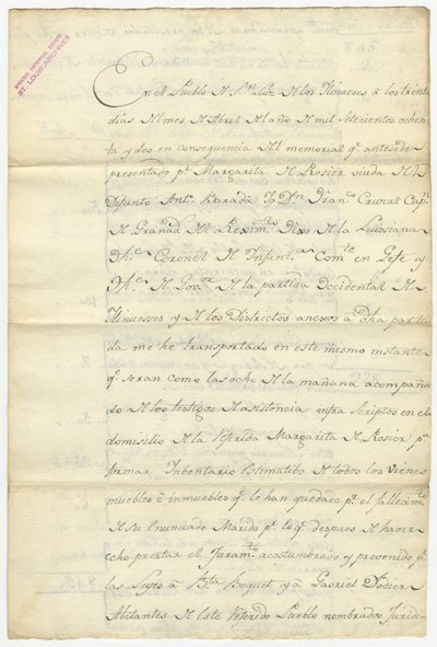 Inventory of Antoine Barada signed Fran. Cruzat, Josef Bexmes, Dodier, Becquet, and others, April 1782 av Francisco Cruzat