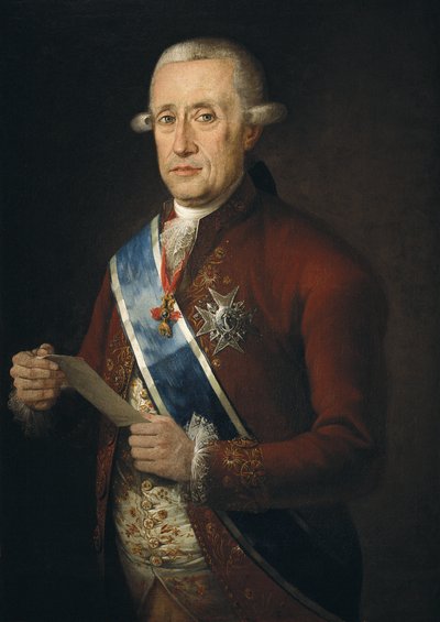 Jose Monino, greve av Floridablanca, minister för Charles III (olja på duk) av Francisco Folc de Cardona