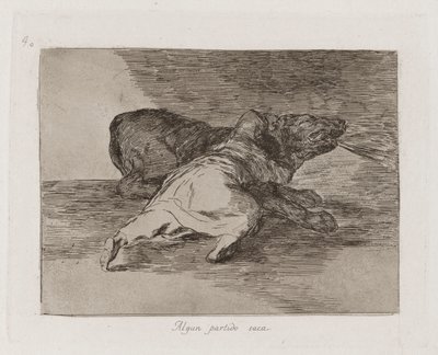 He Gets Something Out of It, Plate 40 från The Disasters of War av Francisco de Goya