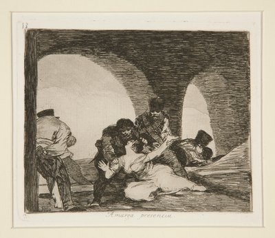 Bitter närvaro (Bitter To Be Present), pl. 13 från The Disasters of War av Francisco de Goya