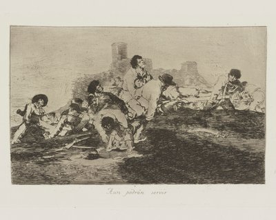 De kan fortfarande tjäna (de kan fortfarande vara till nytta), pl. 24 från serien The Disasters of War av Francisco de Goya