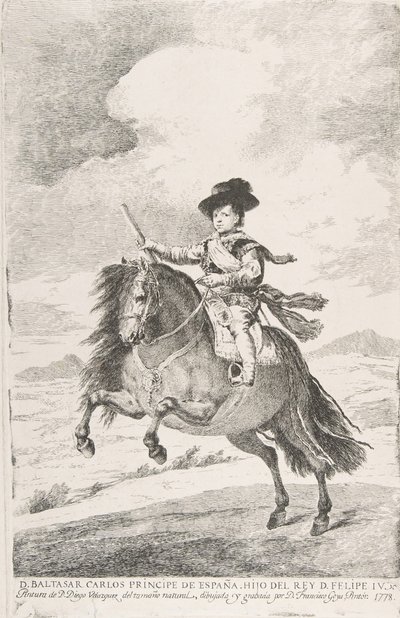 Baltasar Carlos, prins av Spanien och son till Philip IV D. Baltasar Carlos Principe de Espa..., 1778. av Francisco de Goya