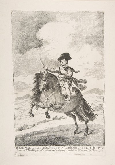 Balthasar Carlos, prins av Spanien och son till Philip IV D. Baltasar Carlos Principe de Esp..., 1778. av Francisco de Goya