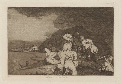 Mår du bra? (Det tjänar dig rätt), pl. 6 från serien The Disasters of War av Francisco de Goya