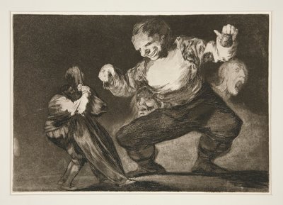 Bobalic?n (Simpleton), pl. 4 från serien Los proverbios av Francisco de Goya