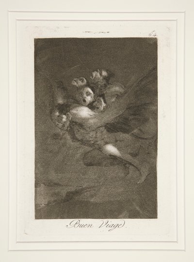 Ha en bra resa (Bon Voyage), pl. 64 från serien The whims av Francisco de Goya