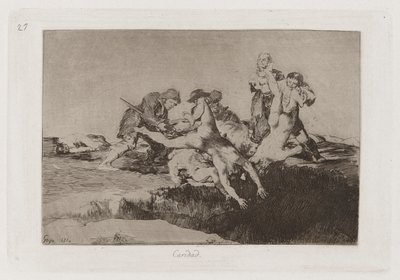Charity, tavla 27 från The Disasters of War av Francisco de Goya