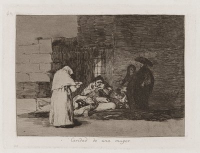 En kvinnas välgörenhet (A Woman av Francisco de Goya