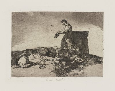 Grymt synd! (Cruel Tale of Wee!), pl. 48 från serien The Disasters of War av Francisco de Goya