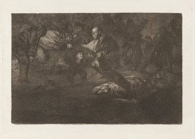 Gud skapar dem och de går samman (God Creates Them and They Join Up Together), från serien Los disparates (Los proverbios) av Francisco de Goya