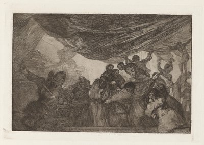 Disparate claro (Klar dårskap), även känd som Sin recomendarse a Dios ni al diablo (utan att berömma sig själv antingen till Gud eller djävulen), från serien Los disparates (Los proverbios) av Francisco de Goya
