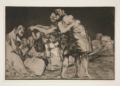 Disparat äktenskaplig (Matrimonial Folly), pl. 7 från serien Los proverbios av Francisco de Goya