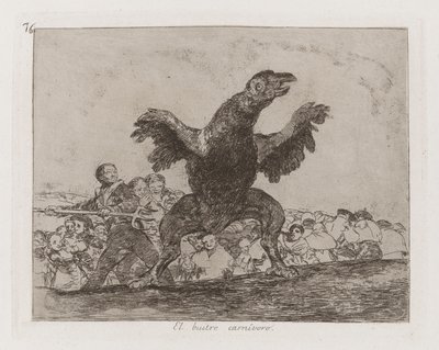 The Carnivorous Vulture, tavla 76 från The Disasters of War av Francisco de Goya