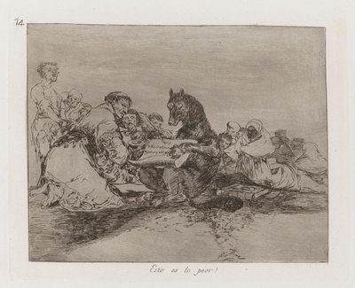 Det här är det värsta! (Det är det värsta av det!), Platta 74 från The Disasters of War av Francisco de Goya