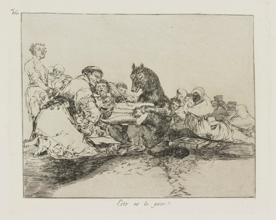 Det här är det värsta! (Det är det värsta av det!), pl. 74 från serien The Disasters of War av Francisco de Goya