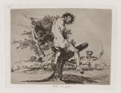 Det här är värre, tavla 37 från The Disasters of War av Francisco de Goya