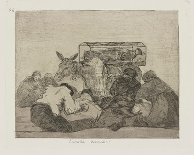 Konstig hängivenhet! (Konstig hängivenhet!), pl. 66 från serien The Disasters of War av Francisco de Goya