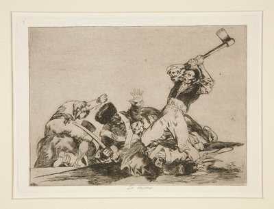Samma (The Same), pl. 3 från The Disasters of War av Francisco de Goya