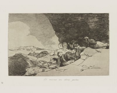 Samma på andra ställen. (Samma annorstädes.), pl. 23 från serien The Disasters of War av Francisco de Goya