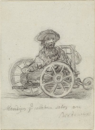 Mendigos que se llevan solos en Bordeaux (Tiggare som tar sig fram på egen hand i Bordeaux) av Francisco de Goya