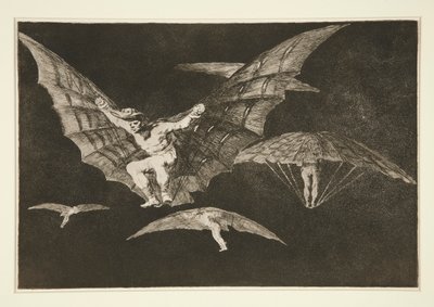 Mode of Flying (A Way of Flying), pl. 13 från serien Ordspråken av Francisco de Goya
