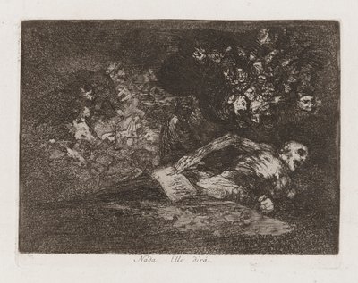 Ingenting. [Elllo dir?] (Ingenting. The Event Will Tell), Platt 69 från The Disasters of War av Francisco de Goya