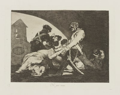 Inte ens för dem. (Inte gör dessa.), pl. 11 från serien The Disasters of War av Francisco de Goya