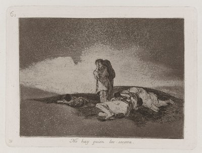 Det finns ingen som hjälper dem, tavla 60 från The Disasters of War av Francisco de Goya