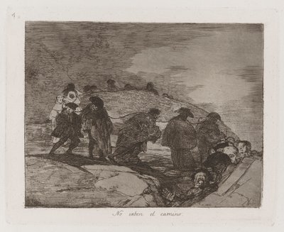 They Do Not Know the Way, tavla 70 från The Disasters of War av Francisco de Goya