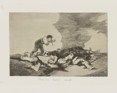 För det är du född. (Det här är vad du är född till.), pl. 12 från serien The Disasters of War av Francisco de Goya