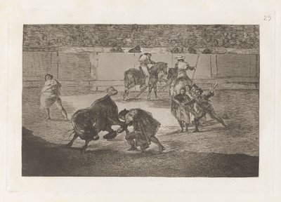 Pepe Illo gör snittet till tjuren (Pepe Illo Making the Pass of the av Francisco de Goya