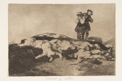 Plate18 från The Disasters of War Los Desastres de la Guerra: Bury..., 1810-20, publicerad 1863. av Francisco de Goya