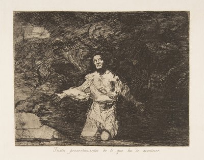 Plate1 från The Disasters of War The Disasters of War: Sad..., ca. 1815 utgiven 1863. av Francisco de Goya