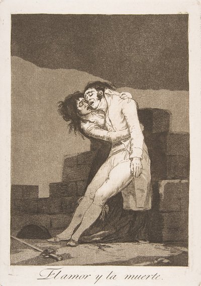 Platta 10 från Los Caprichos: Kärlek och död Kärlek och död, 1799. av Francisco de Goya