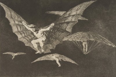 Tavla 13 från The Disparates: A Way of Flying, ca. 1816-23 utgiven 1864. av Francisco de Goya