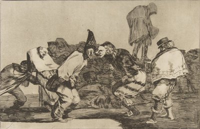 Tallrik 14 från Disparates: Carnival Folly, ca. 1816-23 utgiven 1864. av Francisco de Goya