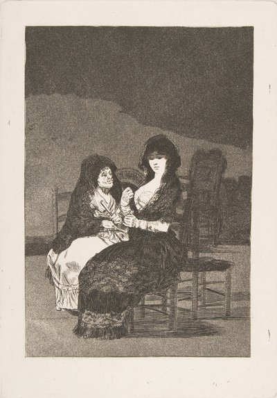 Tavla 15 från Los Caprichos: Pretty Advice Vackert råd, 1799. av Francisco de Goya