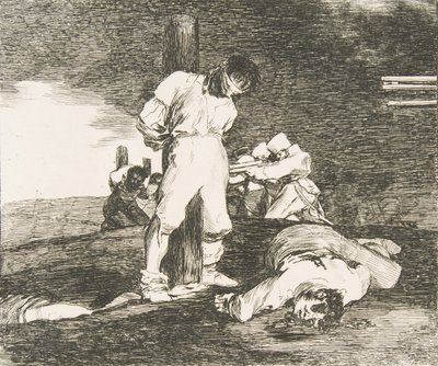 Platta 15 från The Disasters of War Los Desastres de la Guerra: Och det finns ingen hjälp...., 1810. av Francisco de Goya