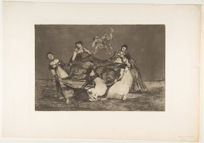 Tavla 1 från Disparates: Feminin dårskap, ca. 1816-23 utgiven 1864. av Francisco de Goya