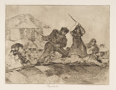 Platta 28 från The Disasters of War Los Desastres de la Guerra: Rabbl..., 1810 publicerad 1863. av Francisco de Goya