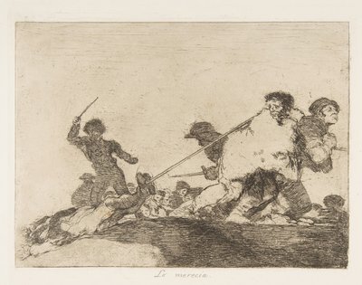 Platta 29 från The Disasters of War Los Desastres de la Guerra:: He ..., 1810 publicerad 1863. av Francisco de Goya