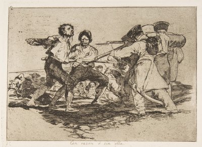 Platta 2 från The Disasters of War Los Desastres de la Guerra: Rightl..., 1810 publicerad 1863. av Francisco de Goya
