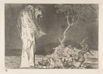 Tavla 2 från Disparates: Folly of Fear, ca. 1816-23 utgiven ca. 1848. av Francisco de Goya