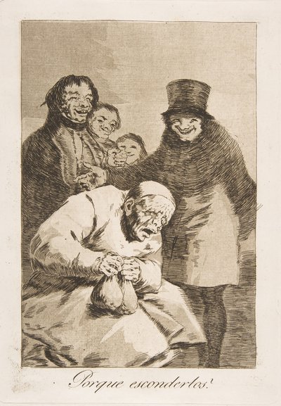 Tallrik 30 från Los Caprichos: Varför dölja dem av Francisco de Goya