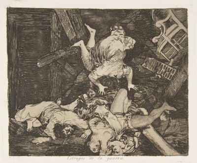 Platta 30 från The Disasters of War Los Desastres de la Guerra: Ravag..., 1810 publicerad 1863. av Francisco de Goya