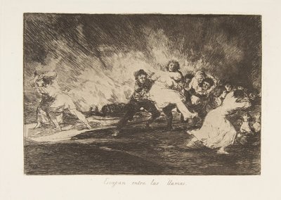 Platta 41 från The Disasters of War Los Desastres de La Guerra: They ..., 1810 publicerad 1863. av Francisco de Goya